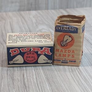 Automotive Lamp Bulbs Mazda/Dura Red Seal Vintage 20s-30s